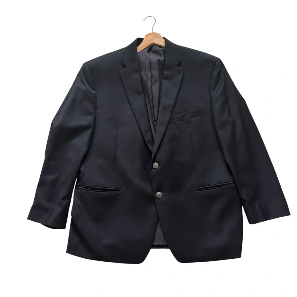 Men’s Lauren Ralph Lauren Wool Black Two-Button Blazer Jacket 44S